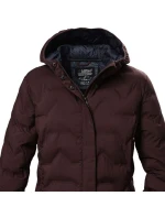 Dámská prošívaná bunda  9 zimní nepromokavá bunda s kapucí dlouhá bordó model 21858113 - Killtec