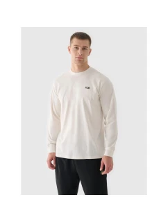Pánske tričko s nadrozmernou potlačou a dlhým rukávom 4F 4FWAW24TLONM315-11S