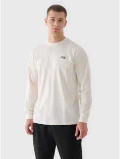 Pánske tričko s nadrozmernou potlačou a dlhým rukávom 4F 4FWAW24TLONM315-11S