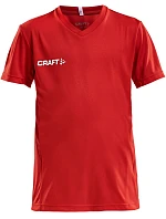 Craft Teamwear Squad Go Jersey Solid Jr Detské športové tričko s výstrihom do V 82.5582 jasne červená Craft Teamwear Squad Go Jersey Solid Jr Detské športové tričko s výstrihom do V 82.5582 jasne červená