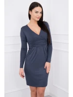 Přiléhavé šaty s model 18742033 poprsí v grafitové barvě - K-Fashion Přiléhavé šaty s model 18742033 poprsí v grafitové barvě - K-Fashion