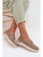 Semišové poltopánky 26PB18 beige - Jezzi