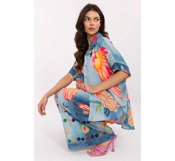 Košeľa s krátkym rukávom model 210033 Taliansko Moda