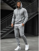 Pánská mikina s kapucí šedá model 21962114 - FashionStreet