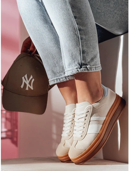 Dámské sportovní tenisky beige Dstreet model 21983881 - FashionStreet