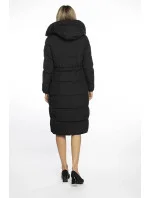 Dlouhá černá vypasovaná dámská zimní bunda model 21247555 - Ann Gissy