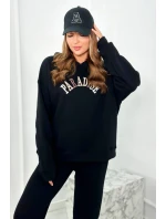 Bavlnená súprava s vyšívaným nápisom Paradise čierny