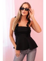 Dámská bavlněná blůza s výstřihem do V a potiskem bílá