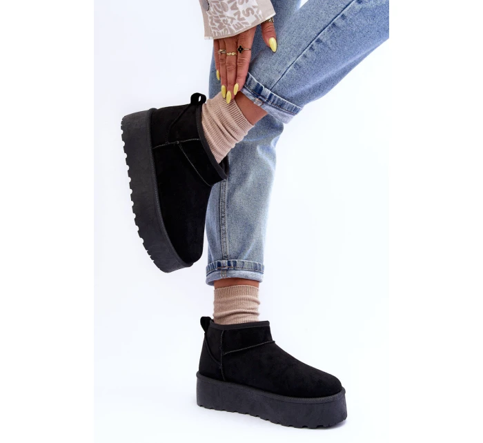 Sněžnice Z Kůže Černé model 21630188 - Boto