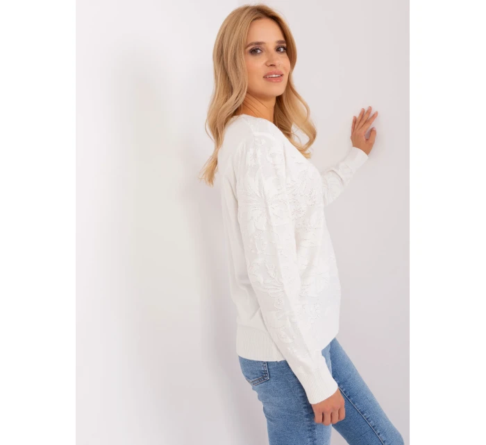 Sweter AT SW model 18900614 ecru - FPrice Sweter AT SW model 18900614 ecru - FPrice