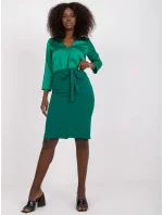 Sukňa LK SD 506632.32P tmavo zelená