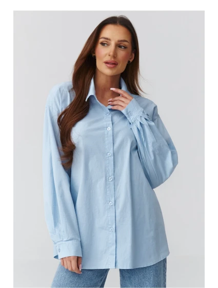 Košeľa s dlhým rukávom model 224102 Makadamia Košeľa s dlhým rukávom model 224102 Makadamia