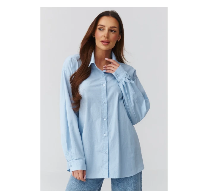 Košeľa s dlhým rukávom model 224102 Makadamia Košeľa s dlhým rukávom model 224102 Makadamia