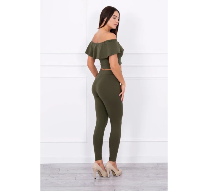 Súprava s pruhovanou khaki farbou Súprava s pruhovanou khaki farbou