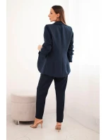 Elegantná súprava námorníckeho saka a nohavíc