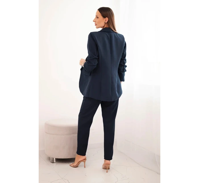 Elegantná súprava námorníckeho saka a nohavíc