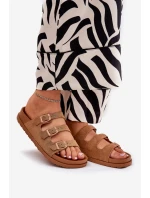 Dámské Pantofle S Pásky A Přezkami Camel model 21687489 - Boto Dámské Pantofle S Pásky A Přezkami Camel model 21687489 - Boto