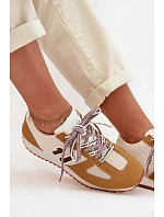 Dámské Tenisky s Ozdobným Šněrováním Žluté Henira