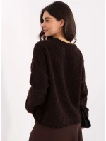 Jumper MI SW WK32601.19 tmavě hnědý Jumper MI SW WK32601.19 tmavě hnědý