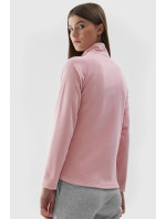 4F Regular Dámsky fleece so stojatým golierom 4FAW23TFLEF146-65S Pink