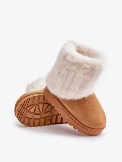 Detské členkové snehule s ťavou kožušinou Crisie
