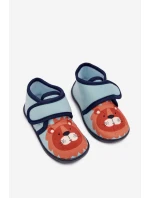 Detské papuče so suchým zipsom - modré Katline Detské papuče so suchým zipsom - modré Katline