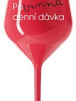 MUST HAVE DENNÝ DARČEK - červený nerozbitný pohár na víno 470 ml