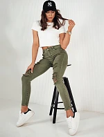 Dámske džínsové nohavice MOLI green FashionStreet UY1873