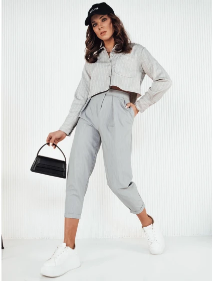 Dámske sivé nohavice BAFROT FashionStreet UY1888