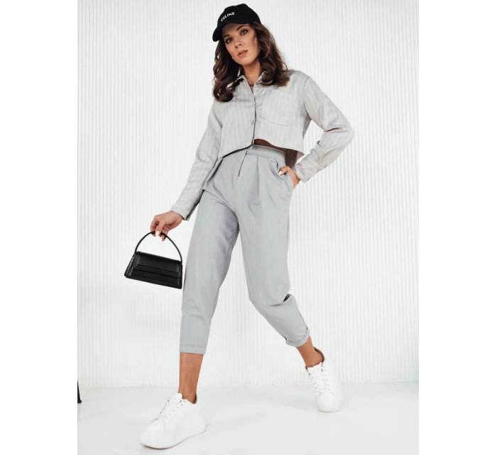 Dámske sivé nohavice BAFROT FashionStreet UY1888