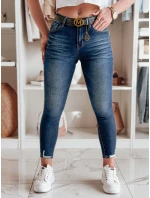 Dámske úzke džínsy s opaskom SKINNYJUP modré FashionStreet UY2223 Dámske úzke džínsy s opaskom SKINNYJUP modré FashionStreet UY2223