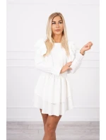 Šaty so zvislými volánmi ecru Šaty so zvislými volánmi ecru