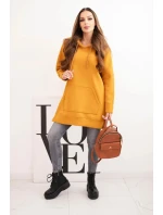 Zateplená mikina s rozparky na bocích model 21470125 - K-Fashion