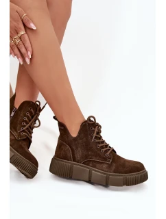 Semišové Nízké Dámské Na Platformě Big Star Hnědé model 21708662 - Big Star Shoes