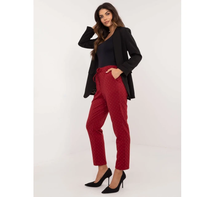 DHJ SP A7690.01P bordové nohavice