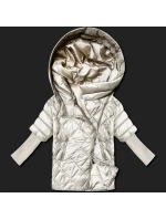 Světle béžová lehká dámská bunda s rukávy model 21061488 - MINORITY