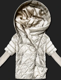 Světle béžová lehká dámská bunda s rukávy model 21061488 - MINORITY