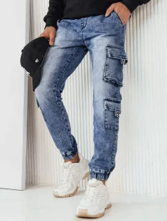 Pánske modré nákladné nohavice UX4229 - Dstreet