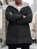 Pánská zimní bunda parka s kapucí zelená Dstreet model 21995065 - FashionStreet