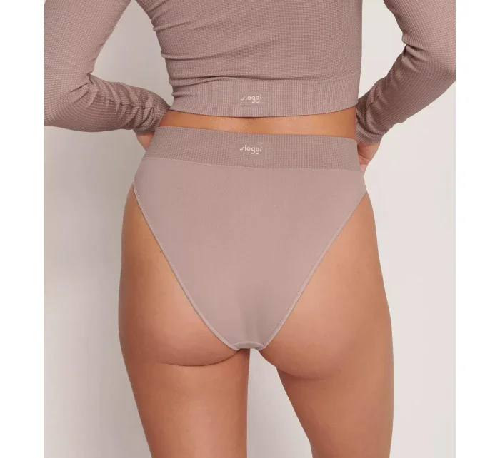 Dámske nohavičky EVER Infused Aloe High leg - FOGGY MAUVE - béžové 6116 - SLOGGI