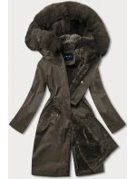 ZIMOWA KURTKA DAMSKA NA MISIU KHAKI model 21243996 - S'WEST