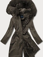 Dámska zimná bunda Teddy khaki (b537-11)