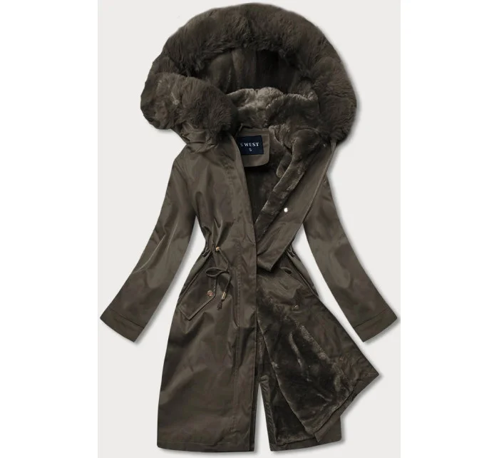 ZIMOWA KURTKA DAMSKA NA MISIU KHAKI model 21243996 - S'WEST