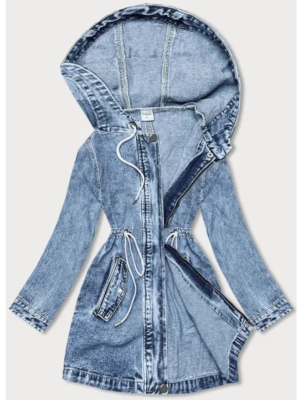 Svetlomodrá voľná dámska džínsová bunda (POP7012-K) Svetlomodrá voľná dámska džínsová bunda (POP7012-K)