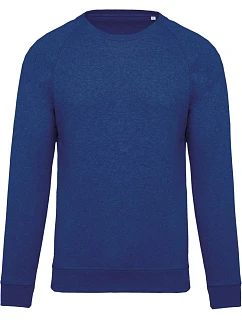 Kariban K 480 Pánska mikina s raglánovými rukávmi z bio bavlny 20.K480 ocean blue heather