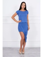 Asymetrické džínsové šaty