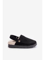 Dámské Pantofle Na Silné Podešvi S Kožíškem A Přezkou Černé model 21679287 - Boto Dámské Pantofle Na Silné Podešvi S Kožíškem A Přezkou Černé model 21679287 - Boto