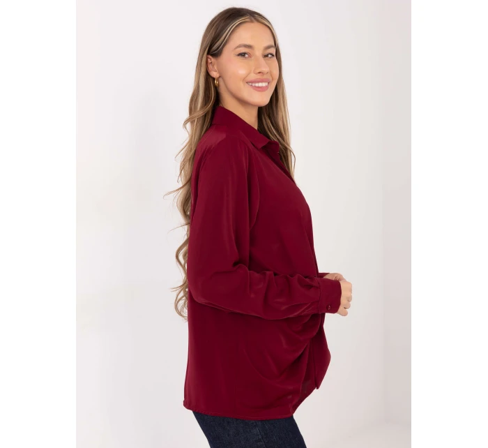 Koszula IT KS model 21786360 bordowy - FPrice Koszula IT KS model 21786360 bordowy - FPrice