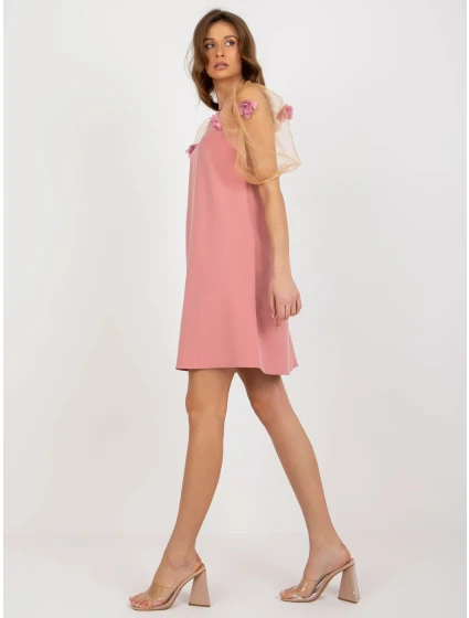 LK SK 506733 šaty.85 tmavo ružová