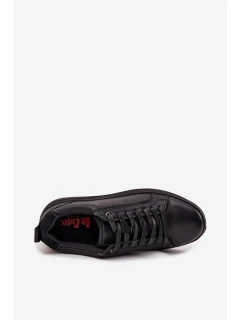 Pánske kožené tenisky Lee Cooper - čierne